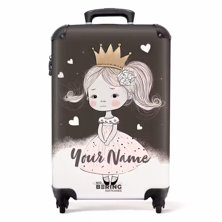 Verlegen prinses met bloem NBS - Handbagage koffer - Kinderen Unisex middel -productfoto_recht