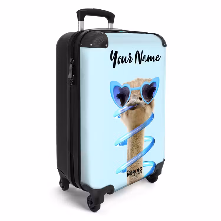 Sierk Struisvogel Blauw NBS - Handbagage koffer - Kinderen Unisex middel -productfoto_3d