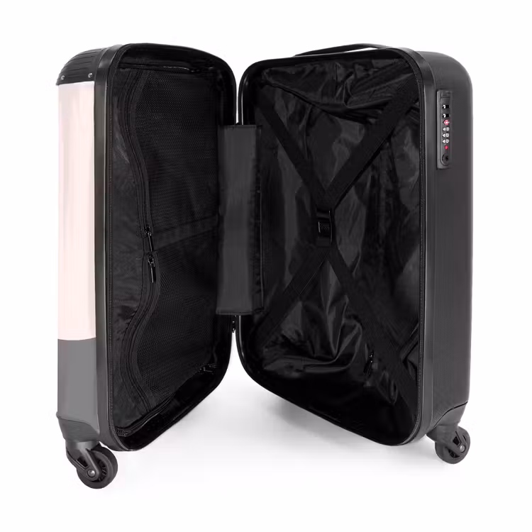 Sierk Struisvogel Roze NBS - Handbagage koffer - Kinderen Unisex middel -binnenkant