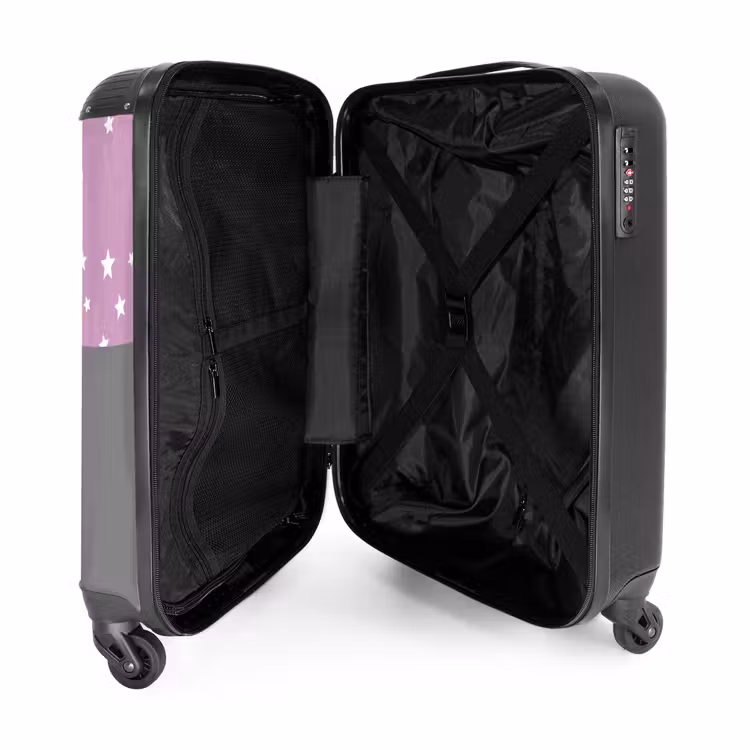 Sterrenstof NBS - Handbagage koffer - Kinderen Unisex middel -binnenkant