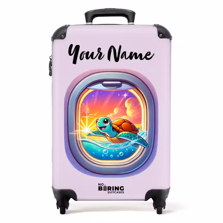 Sunset schildpad NBS - Handbagage koffer - Kinderen Unisex middel -productfoto_recht