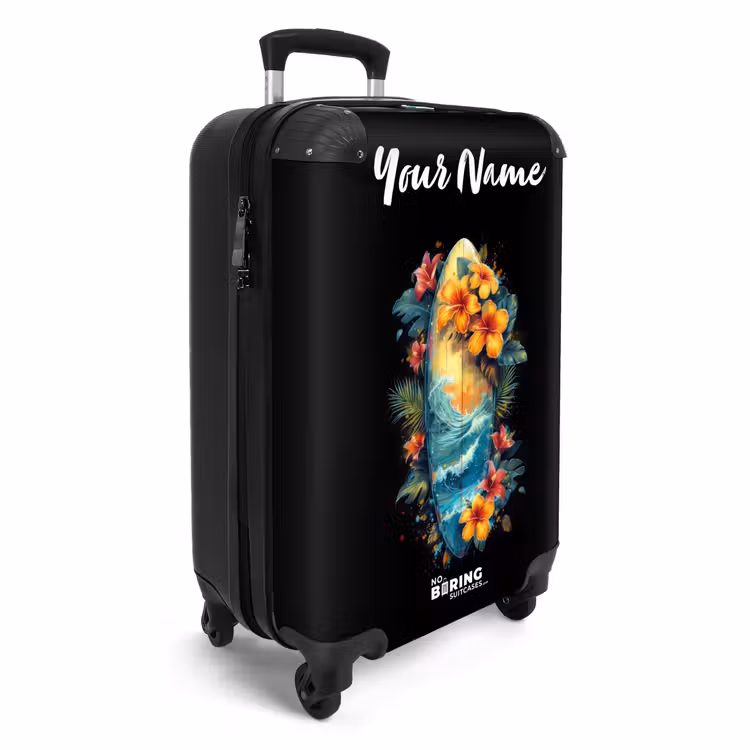 Surfplank Omringd door Bloemen NBS - Handbagage koffer - Kinderen Unisex middel -productfoto_3d