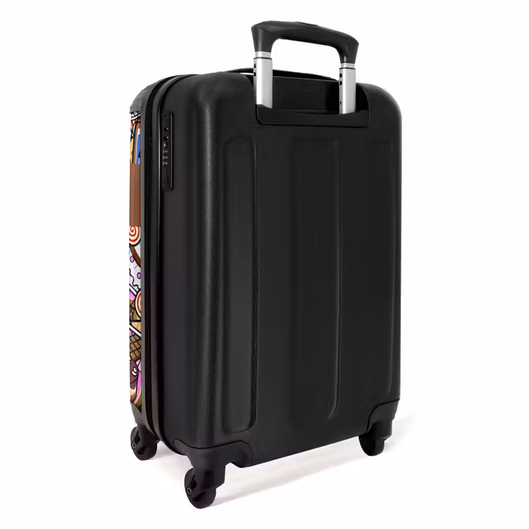 Zoete Snoepwereld NBS - Handbagage koffer - Kinderen Unisex middel -achterkant