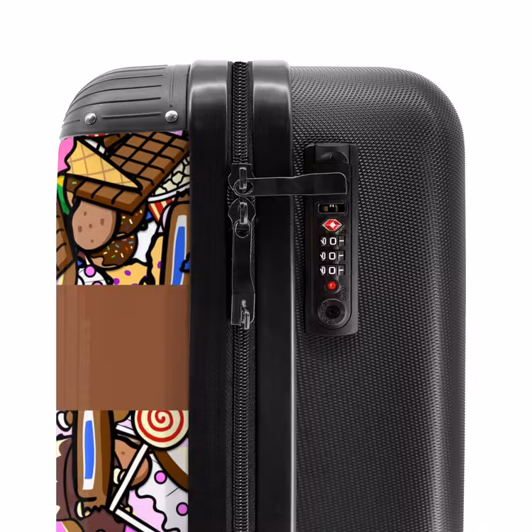 Zoete Snoepwereld NBS - Handbagage koffer - Kinderen Unisex middel -slot