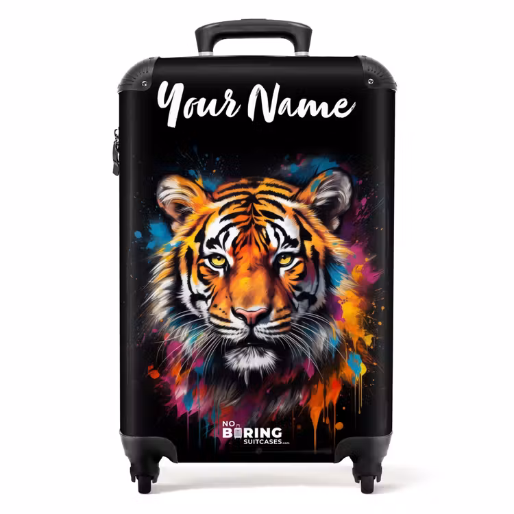 Tijger als Street Art Kunstwerk NBS - Handbagage koffer - Kinderen Unisex middel -productfoto_recht