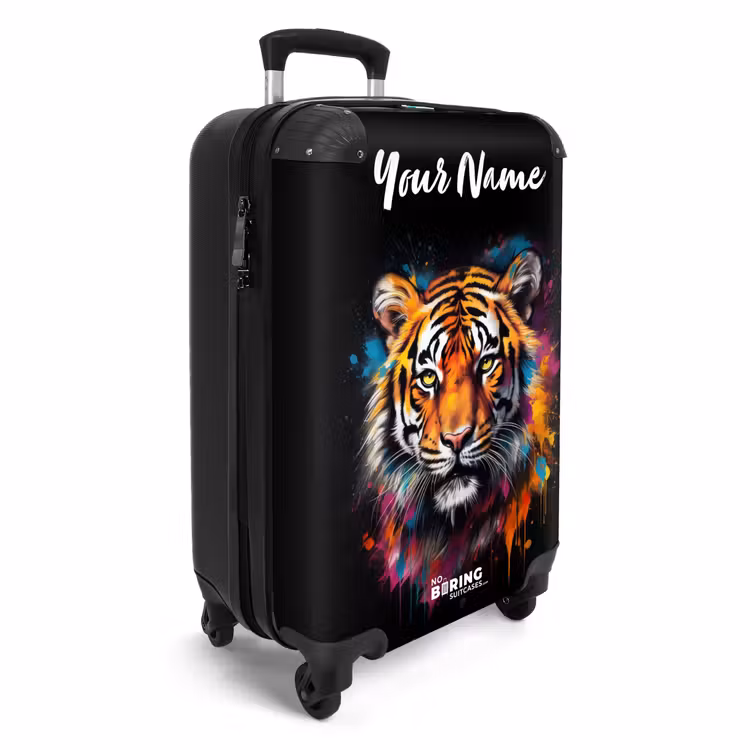 Tijger als Street Art Kunstwerk NBS - Handbagage koffer - Kinderen Unisex middel -productfoto_3d