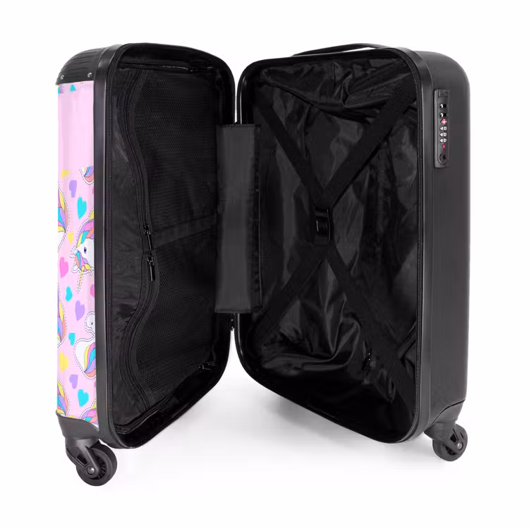 Eenhoorn euforie NBS - Handbagage koffer - Kinderen Unisex middel -binnenkant