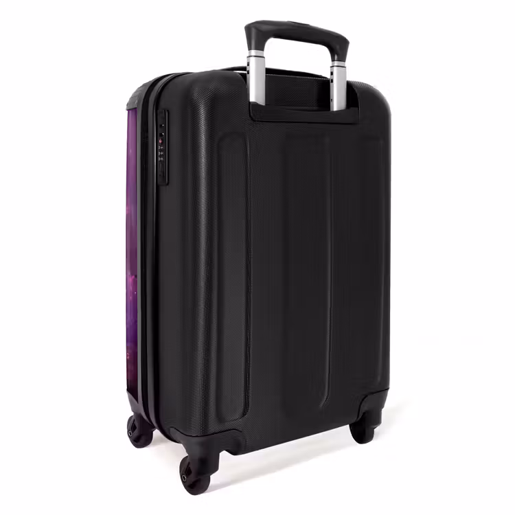 Eenhoorn Omringd door Paarse Natuur NBS - Handbagage koffer - Kinderen Unisex middel -achterkant