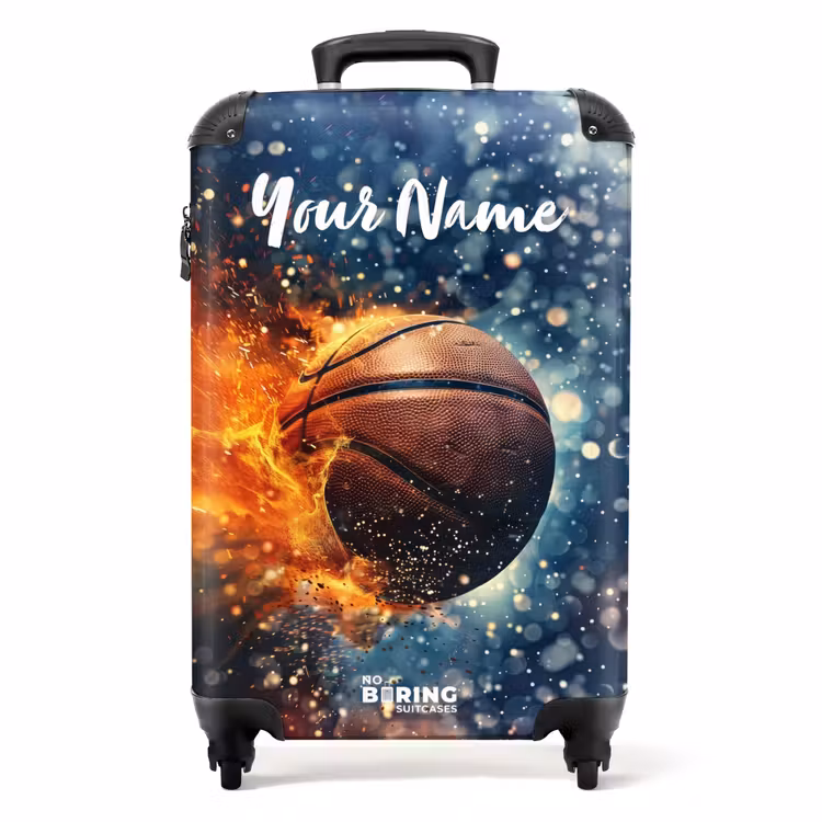 Bruisende basketbal NBS - Handbagage koffer - Kinderen Unisex middel -productfoto_recht