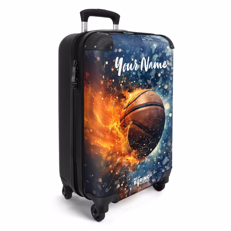 Bruisende basketbal NBS - Handbagage koffer - Kinderen Unisex middel -productfoto_3d