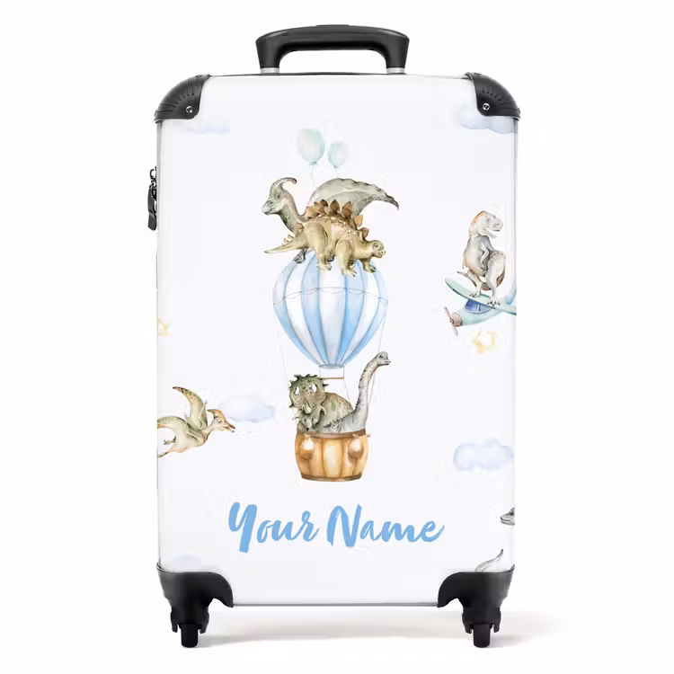 Dwalende dino's NBS - Handbagage koffer - Kinderen Unisex middel -productfoto_recht