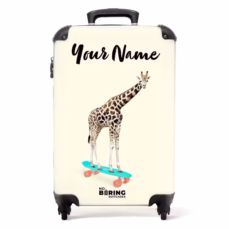Gierende giraffe NBS - Handbagage koffer - Kinderen Unisex middel -productfoto_recht