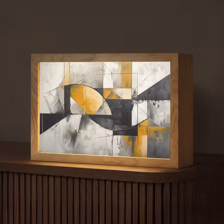 Abstract - Kunst - Geometrisch - Aesthetic Light Box met kabel (Tafellamp) klein -z3d_website
