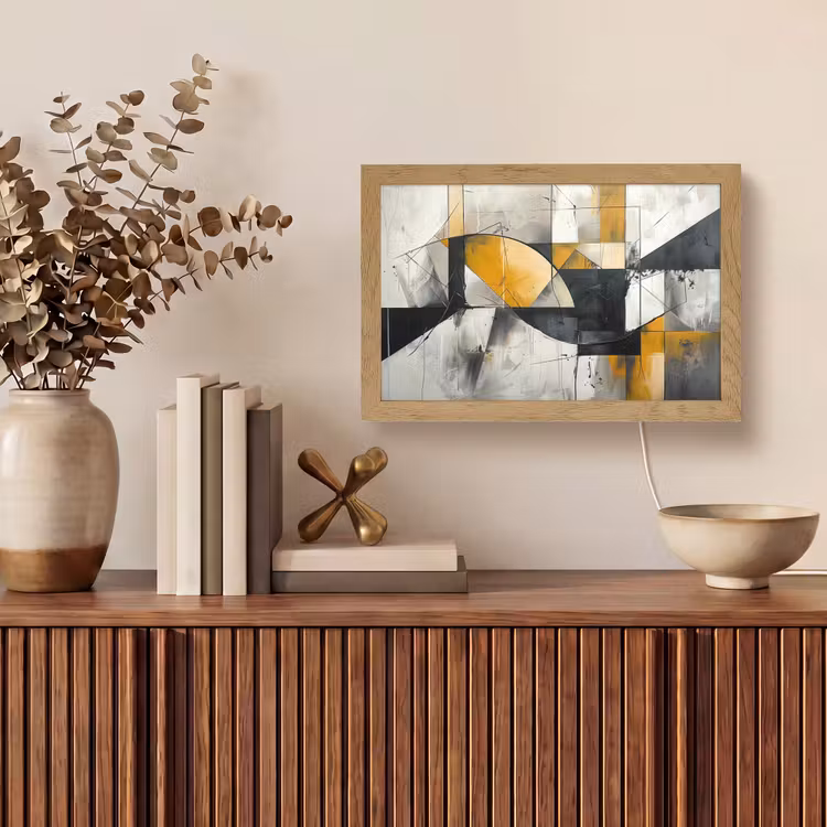 Abstract - Kunst - Geometrisch - Aesthetic Light Box met kabel (Tafellamp) klein -sfeer2