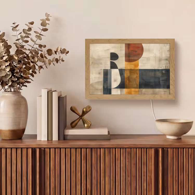 Abstract - Kunst - Vormen - Modern Light Box met kabel (Tafellamp) klein -sfeer2