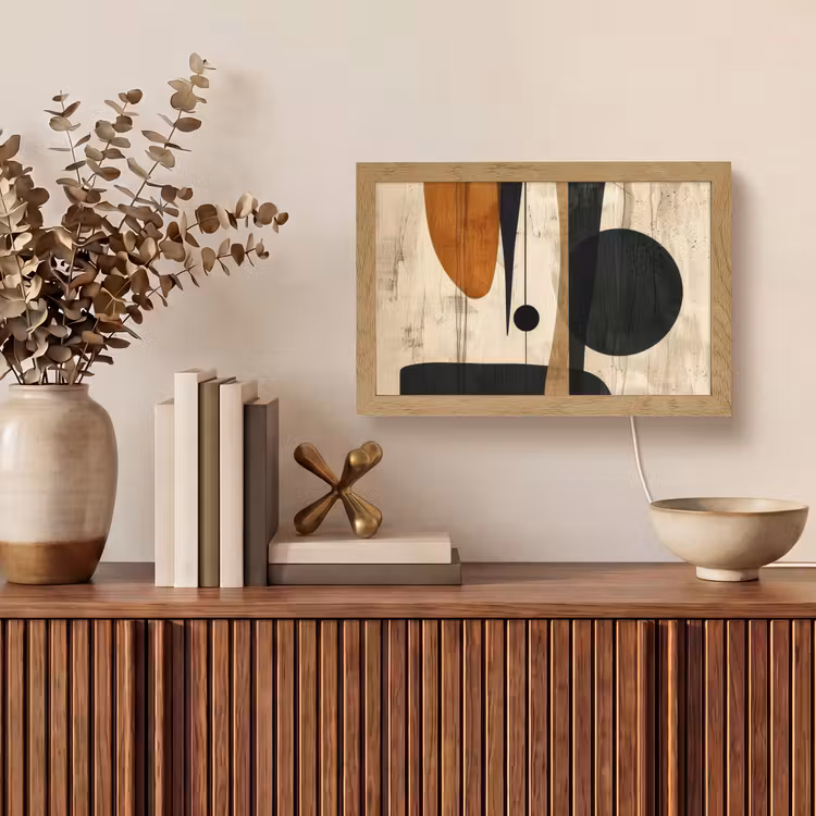 Abstract - Kunst - Vormen - Modern Light Box met kabel (Tafellamp) klein -sfeer2