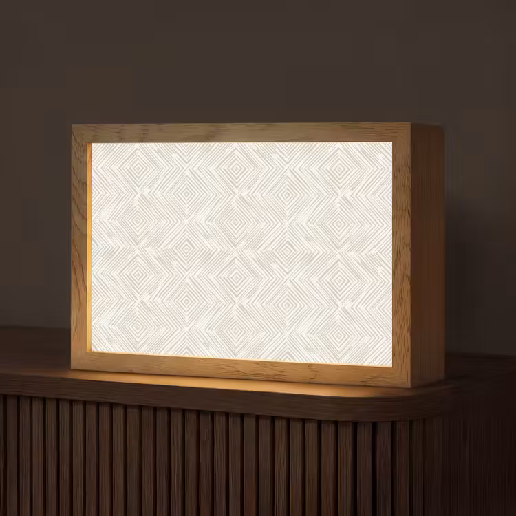 Abstract - Ruiten - Beige Light Box met kabel (Tafellamp) klein 924 -z3d_website