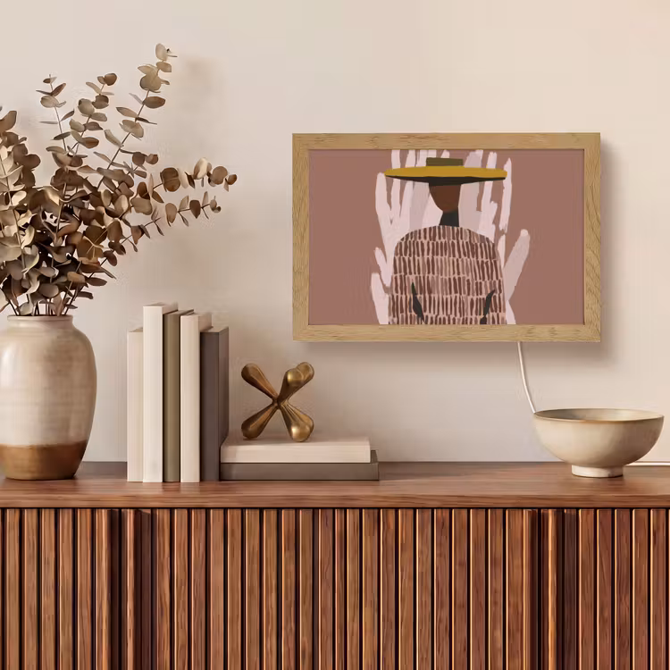 Abstract - Figuur - Illustratie - Hoed Light Box met kabel (Tafellamp) klein -sfeer2