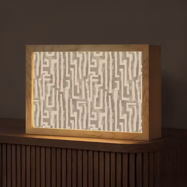 Abstract - Geometrisch - Groen Light Box met kabel (Tafellamp) klein 924 -z3d_website