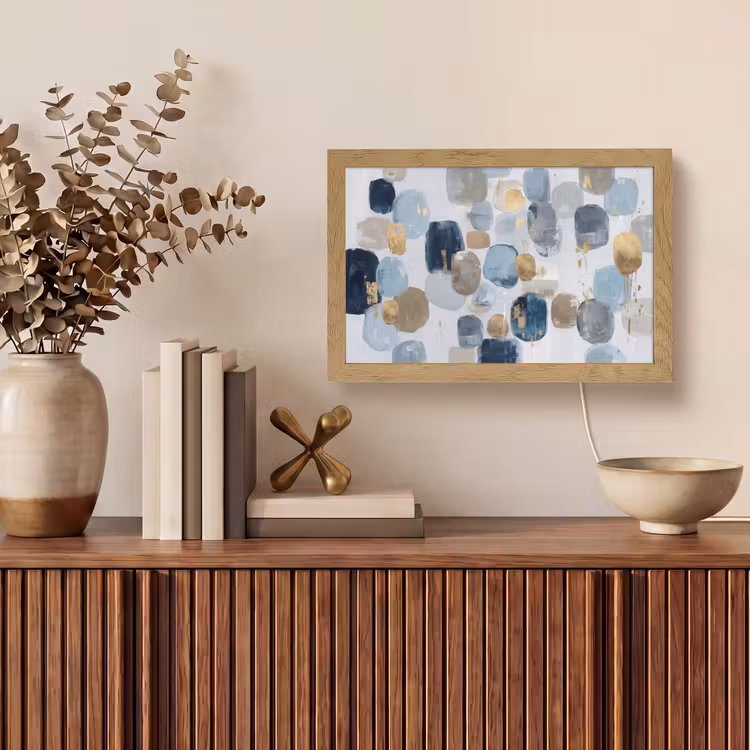 Abstract - Goud - Vormen Light Box met kabel (Tafellamp) klein -sfeer2