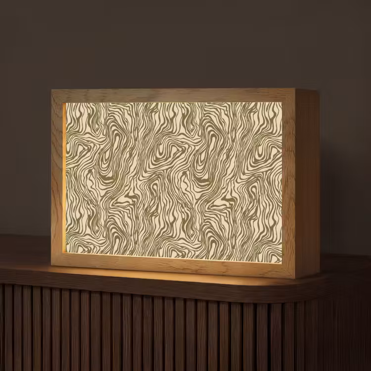 Abstract - Marmer - Groen Light Box met kabel (Tafellamp) klein 924 -z3d_website
