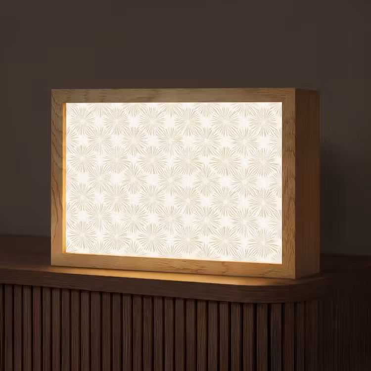Abstract - Motief - Beige Light Box met kabel (Tafellamp) klein 924 -z3d_website