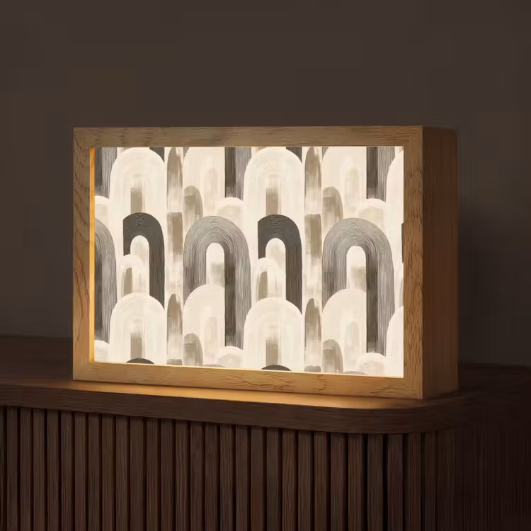 Abstract - Patroon - Bogen Light Box met kabel (Tafellamp) klein 924 -z3d_website