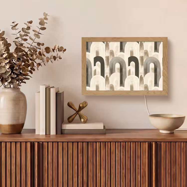 Abstract - Patroon - Bogen Light Box met kabel (Tafellamp) klein 924 -sfeer2