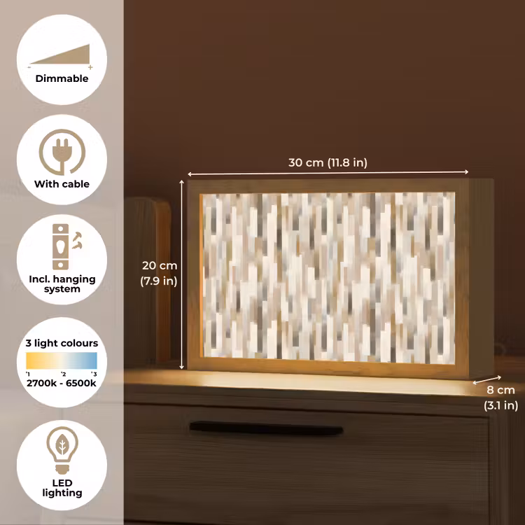 Abstract - Patroon - Kwaststreken Light Box met kabel (Tafellamp) klein 924 -USP_EN