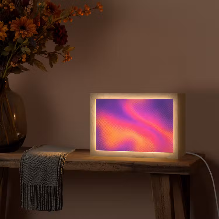 Abstract - Patroon - Kleurverloop Light Box met kabel (Tafellamp) klein -sfeer4