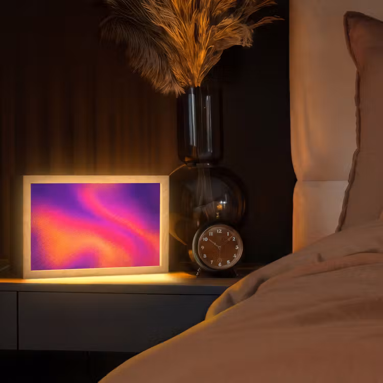 Abstract - Patroon - Kleurverloop Light Box met kabel (Tafellamp) klein -sfeer1