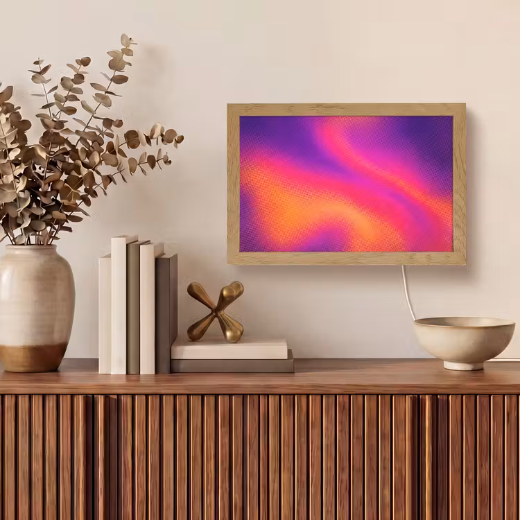 Abstract - Patroon - Kleurverloop Light Box met kabel (Tafellamp) klein -sfeer2