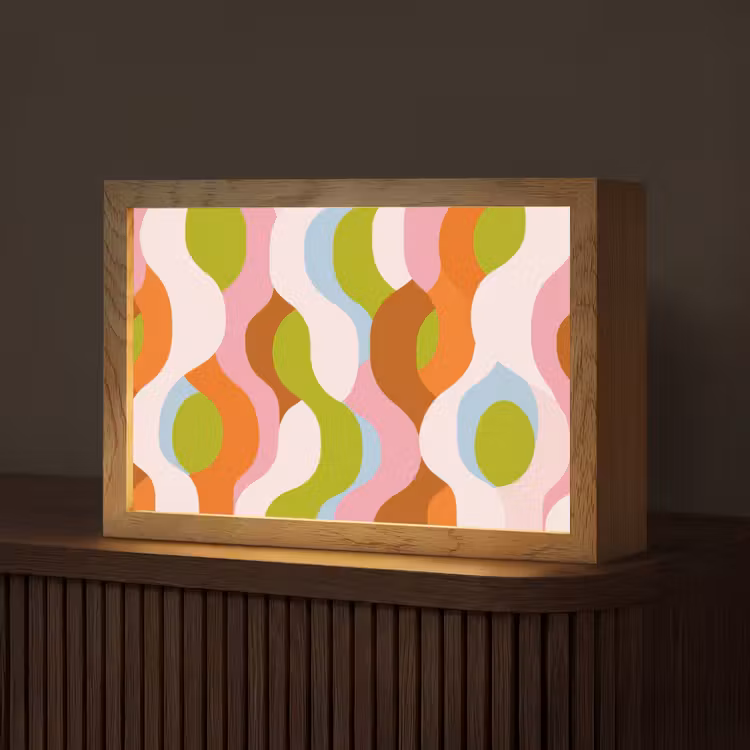 Abstract - Vormen - Roze Light Box met kabel (Tafellamp) klein -z3d_website