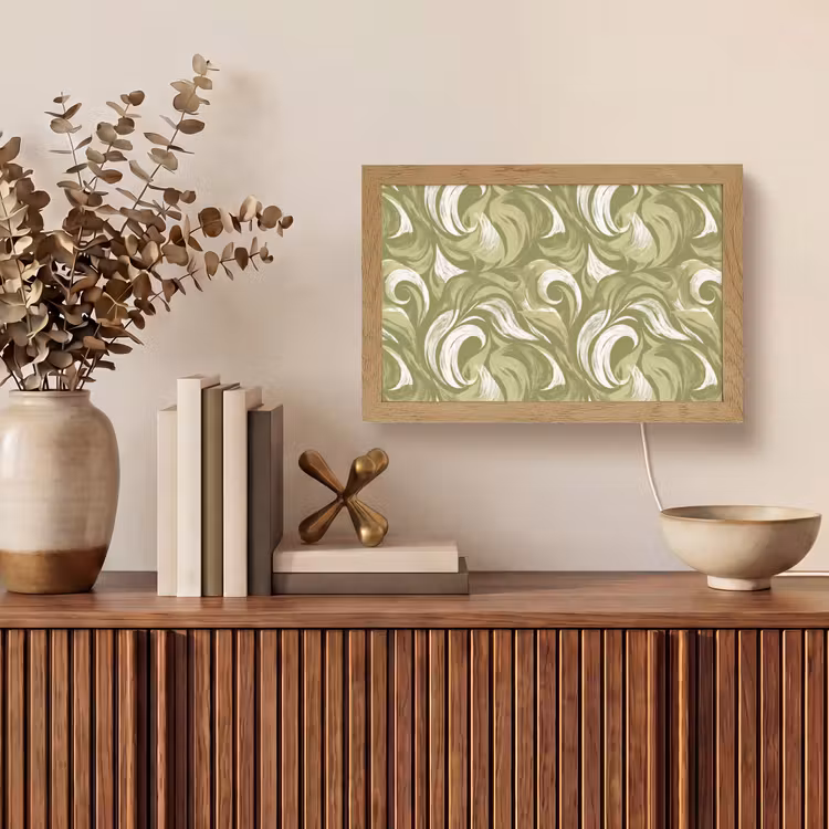 Abstract - Textuur - Groen Light Box met kabel (Tafellamp) klein 924 -sfeer2