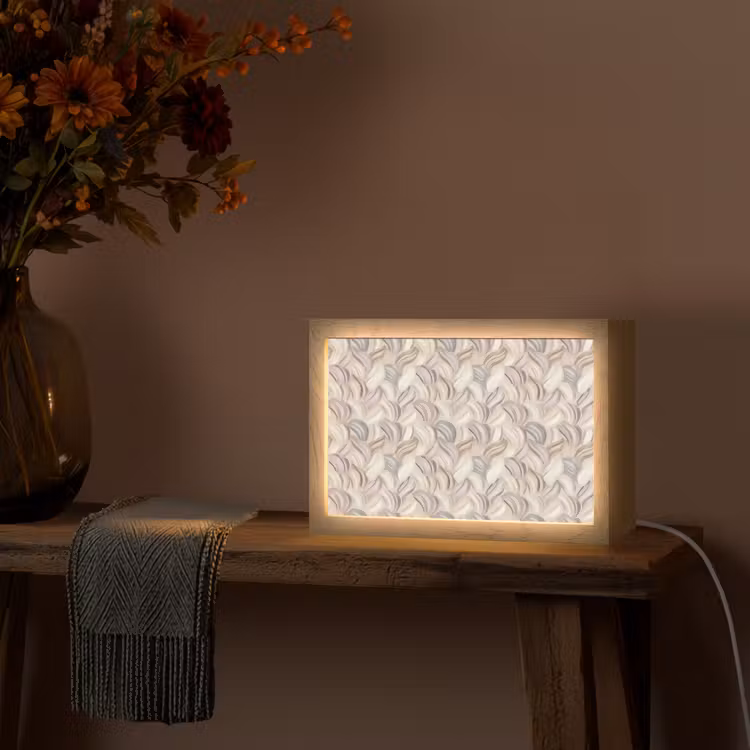 Abstract - Golvend - Pastel Light Box met kabel (Tafellamp) klein 924 -sfeer4