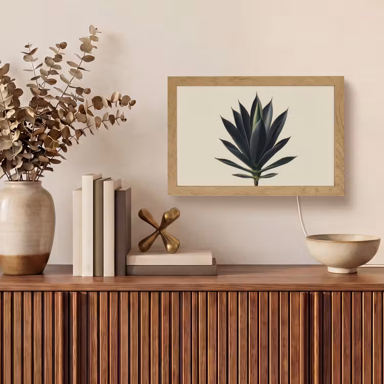 Agaveplant - Symmetrisch - Groen Light Box met kabel (Tafellamp) klein -sfeer2