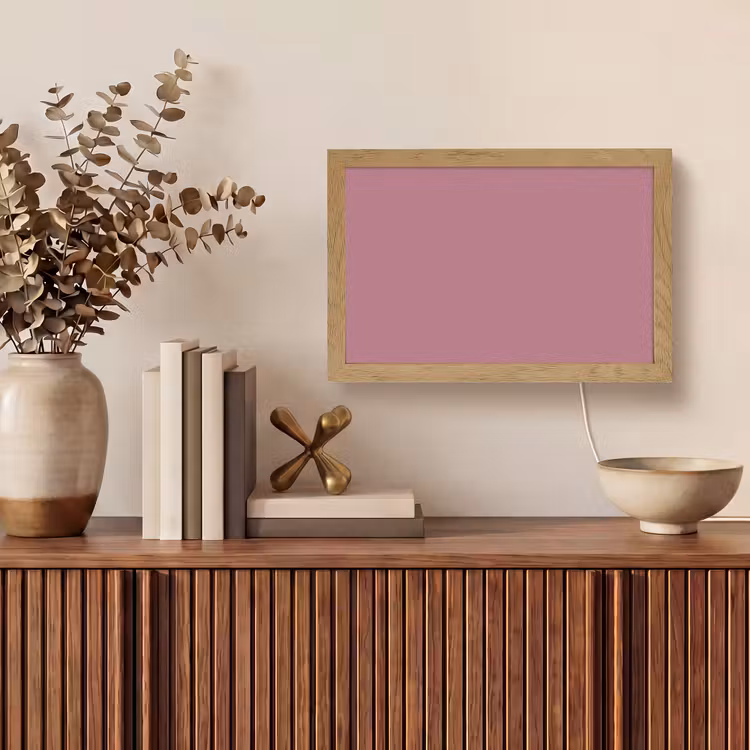 Antique - Mauve - Roze Light Box met kabel (Tafellamp) klein 924 -sfeer2