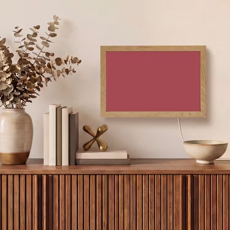 Antique - Ruby - Rood Light Box met kabel (Tafellamp) klein 924 -sfeer2