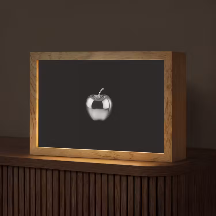 Appel - Metallic - Symmetrisch Light Box met kabel (Tafellamp) klein -z3d_website