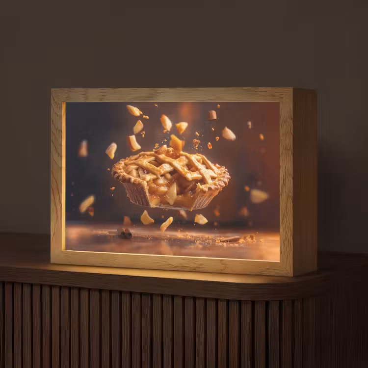 Appel - Taart - Warm - Eten Light Box met kabel (Tafellamp) klein -z3d_website
