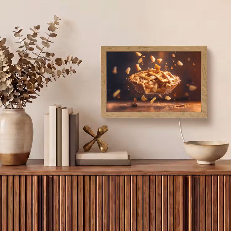 Appel - Taart - Warm - Eten Light Box met kabel (Tafellamp) klein -sfeer2