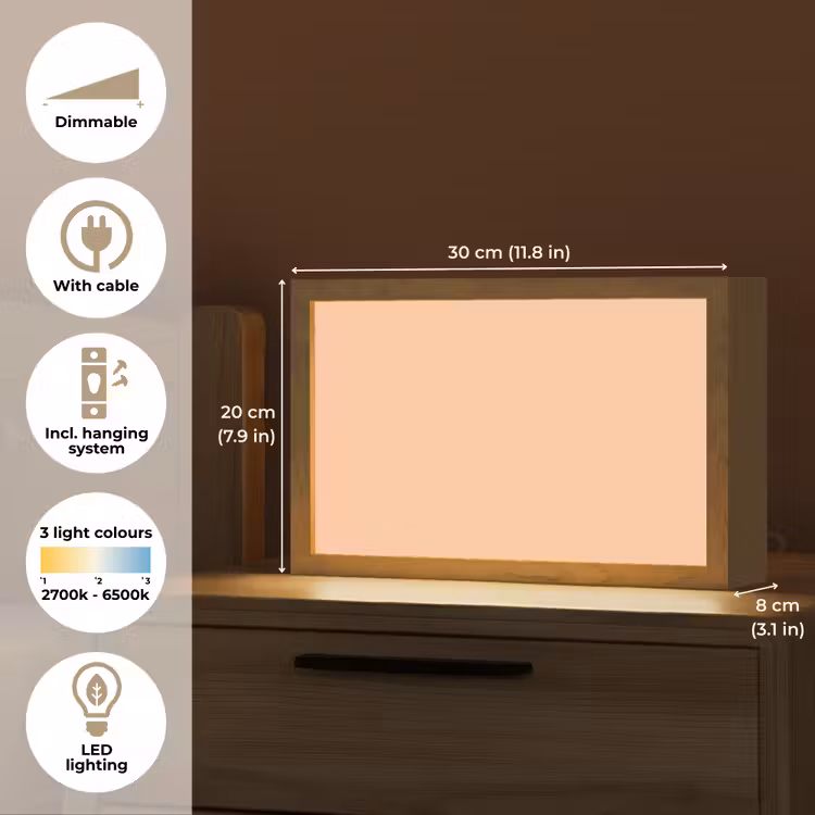Apricot - Blush - Nude Light Box met kabel (Tafellamp) klein 924 -USP_EN