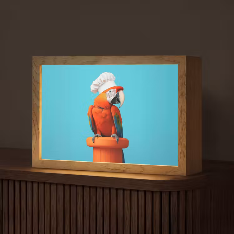 Ara - Koksmuts - Sokkel - Grappig Light Box met kabel (Tafellamp) klein -z3d_website