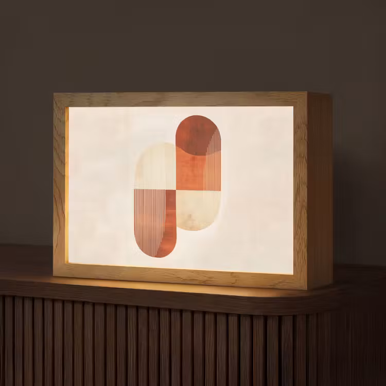 Bogen - Beige - Vormen Light Box met kabel (Tafellamp) klein -z3d_website