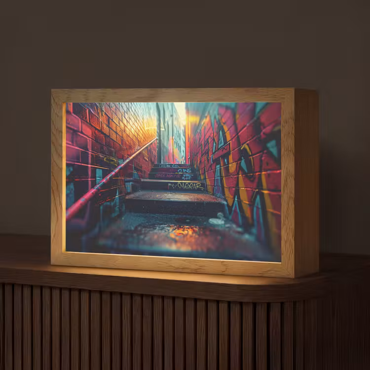 Architectuur - Neon - Trap - Graffiti Light Box met kabel (Tafellamp) klein -z3d_website
