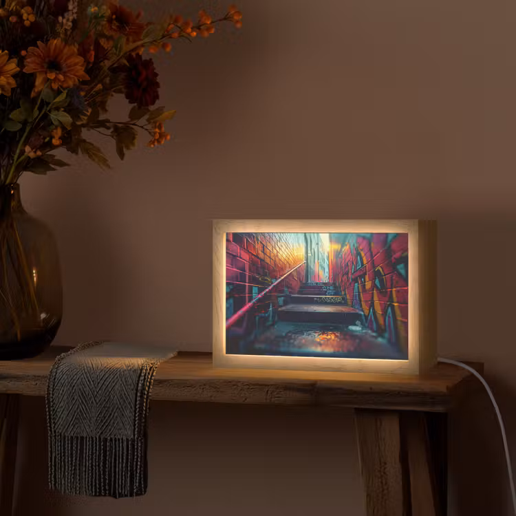 Architectuur - Neon - Trap - Graffiti Light Box met kabel (Tafellamp) klein -sfeer4
