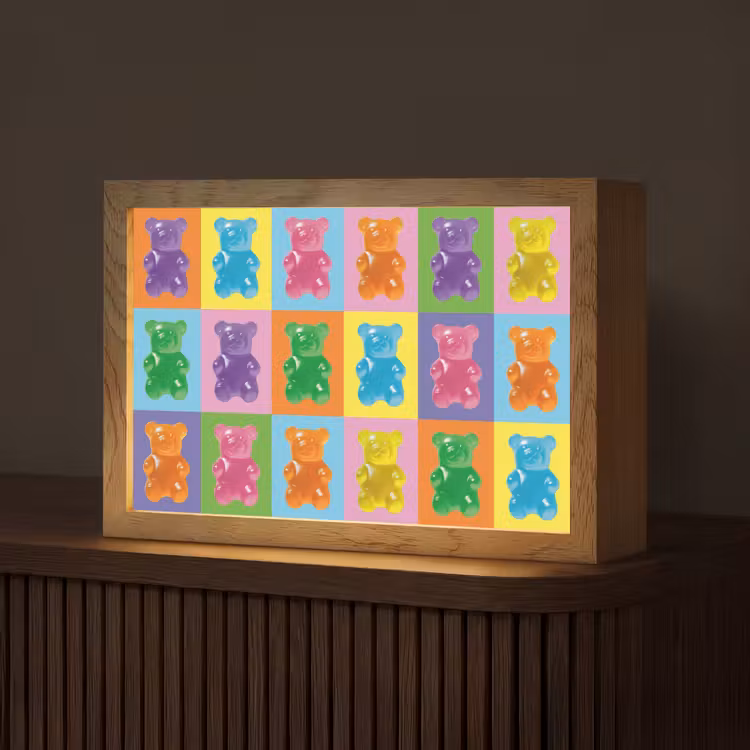 Art- Snoep - Kleurrijk Light Box met kabel (Tafellamp) klein -z3d_website