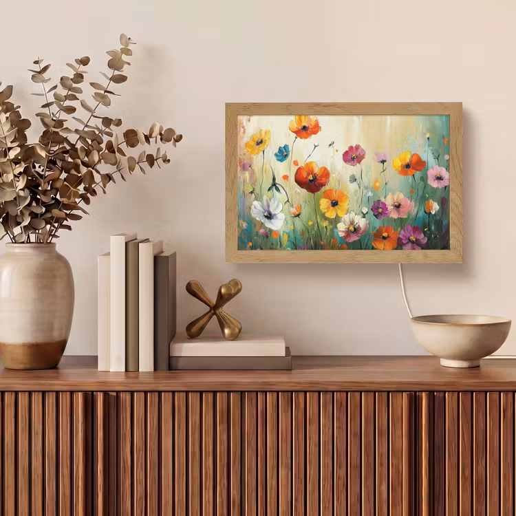 Kunst - Bloemen - Lente - Natuur Light Box met kabel (Tafellamp) klein -sfeer2