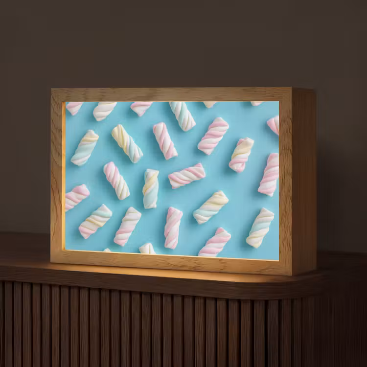 Spekjes - Pastel - Snoep - Blauw Light Box met kabel (Tafellamp) klein -z3d_website
