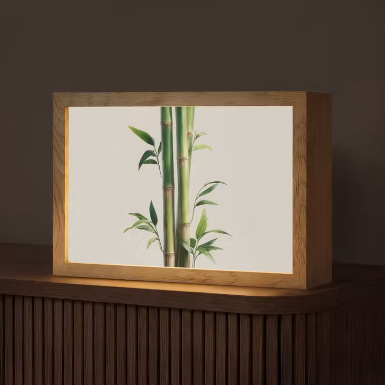 Bamboestengels - Sierlijk - Groen Light Box met kabel (Tafellamp) klein -z3d_website